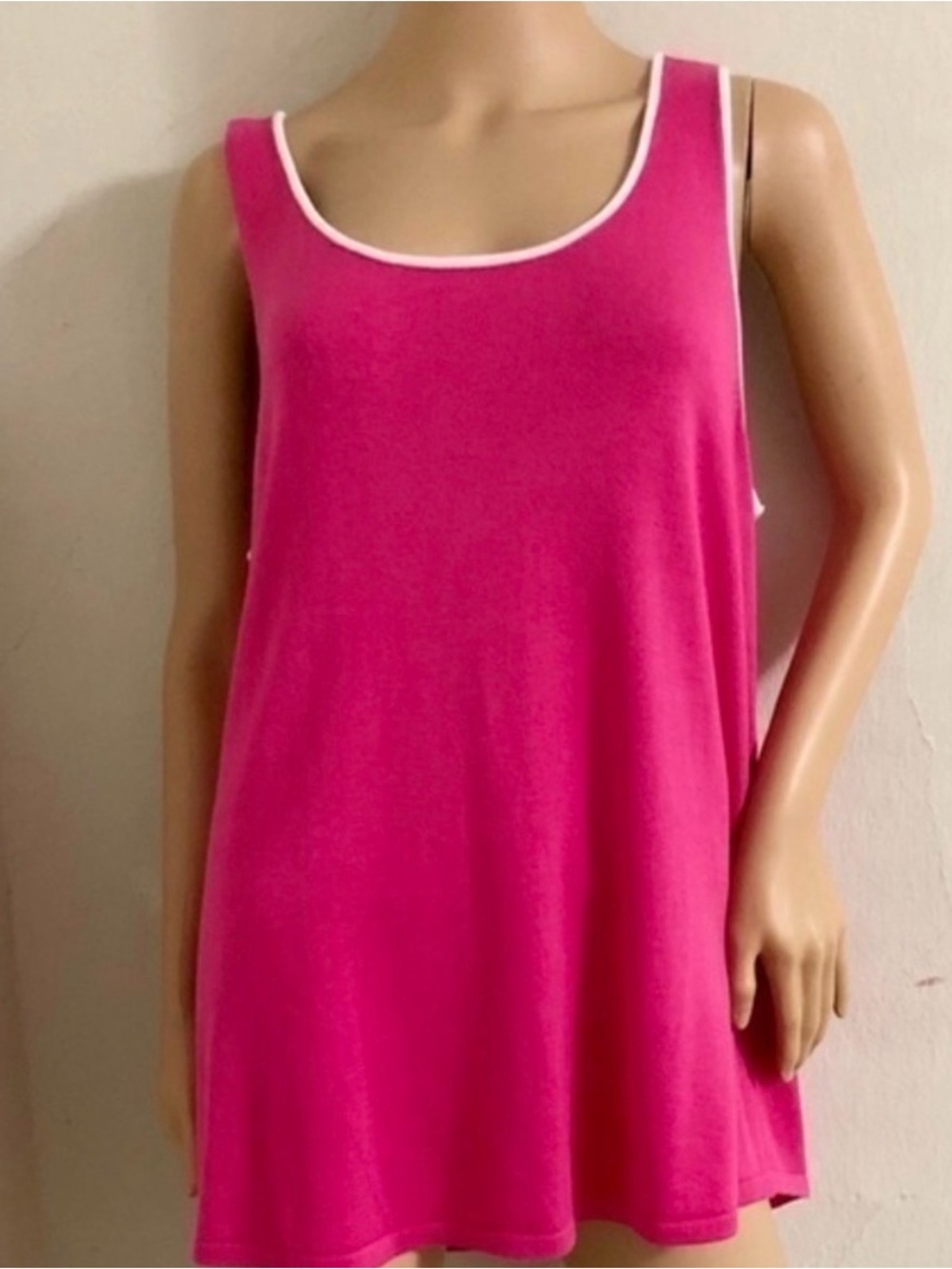 Lane Bryant pink white knit top size 18/20